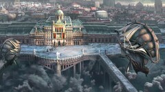 fantasy city artwork fantasy art Airships digital art deviantart