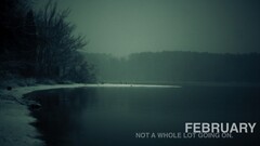 february Month nature cold fuckscape humor mist Lake snow