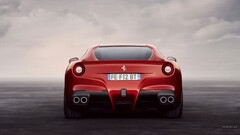 ferrari f12 Car red red cars rear view vehicle