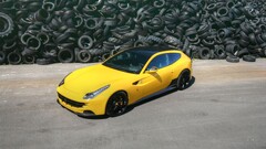 Ferrari FF tires yellow cars Car vehicle Ferrari high angle