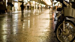 filter street urban bicycle wet street