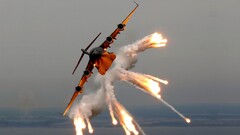 flares Aircraft Boeing C-17 Globemaster III military aircraft