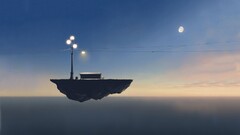 floating island sky Anime