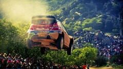 Ford rally cars Airborne Car crowds rally