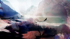 glitch art digital art Birds