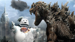 Godzilla new york city Stay Puft Marshmallow Man humor