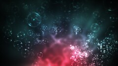 gradient bubbles glowing digital art underwater abstract