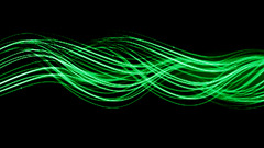Green shapes digital art waveforms