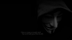 Guy Fawkes mask Minimalism Typography dark mask