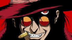 hellsing alucard bullet glasses vampire (anime) red eyes