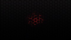 hexagon dark Minimalism red Simple Background grid Digital Grid