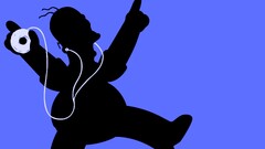 Homer Simpson The Simpsons donut cartoon silhouette TV series