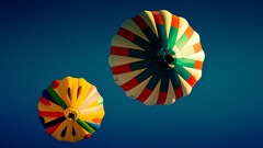 hot air balloons sky worm's eye view bottom view