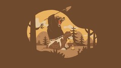 humor dark humor Bears Minimalism brown Smokey the Bear