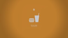humor Simple Background simple orange background food burgers