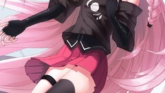 IA (Vocaloid) vocaloid pink hair anime girls blue eyes long hair