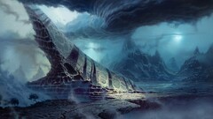 ice Glacial Lake fantasy art artwork