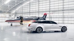Jaguar XJ jaguar Aircraft white cars Car vehicle private jet