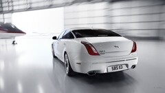 Jaguar XJ white cars jaguar Car hangar vehicle British cars