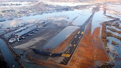 Japan earthquakes Airport flood destruction