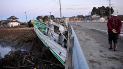 Japan earthquakes Asia boat dirt