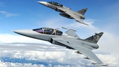 Jas 39 Gripen Saab Swedish Air Force military aircraft Aircraft