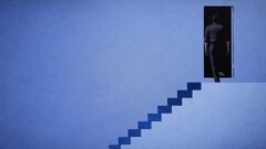 Jim Carrey Movies blue Violet stairs The Truman Show