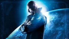 Kane video games Command & Conquer PC gaming blue cyan Men