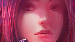 katarina League of Legends Noxus soft shading video games face