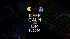 Keep Calm and pacman inky video games Typography