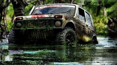 lada niva 4x4 mud dirty lada Offroad Car