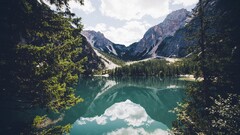 Lake of Braies Lake nature Italy