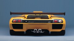 lamborghini diablo Car coupe yellow cars rear view Supercars