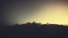 landscape Mountains sunlight blurred nepal himalayas nature sky