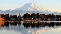 landscape mt rainier Mountains nature