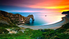 landscape nature beach coast Sea Durdle Door Jurassic Coast uk