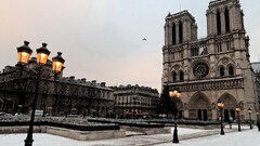 landscape nature Notre Dame Paris street light