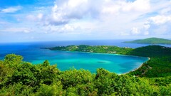 landscape Sea nature clouds virgin islands caribbean