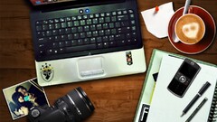 laptop Phone cellphone camera coffee Technology