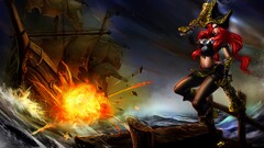 League of Legends video games pirates fantasy girl PC gaming