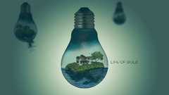 light bulb Technology digital art Simple Background