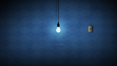 lights fly abstract lightbulb pattern digital art blue