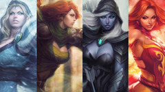 lina Rylai drow ranger Windranger Lina (Dota 2) video games