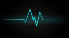 lines digital art Minimalism cyan black background texture Pulse