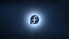 Linux Fedora blue background