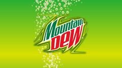 logo green background Green mountain dew bubbles soda