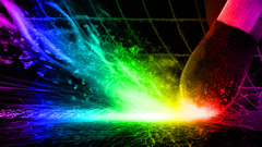 matches colorful sparks digital art