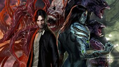 Men red eyes creature The Darkness 2