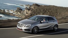 Mercedes A-class Car silver cars vehicle road numbers