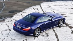 Mercedes SL 65 AMG blue cars vehicle Car Mercedes-Benz
